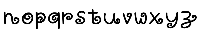 Curly Minimal Style Bold Font LOWERCASE