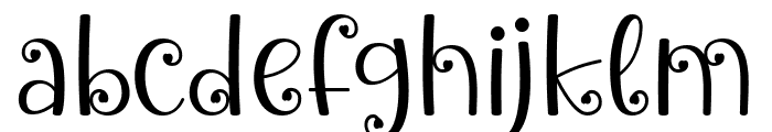 Curly Quirky Font LOWERCASE