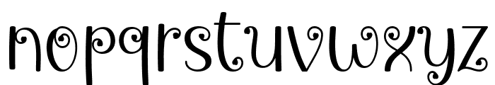 Curly Quirky Font LOWERCASE