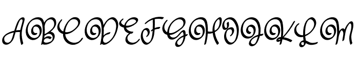 Curly Script Font UPPERCASE