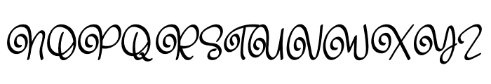 Curly Script Font UPPERCASE
