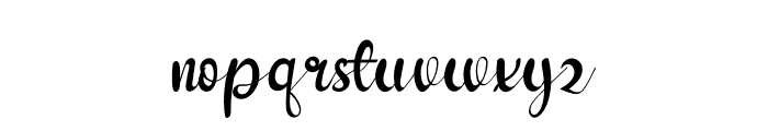 Curly Script Font LOWERCASE