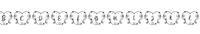 Curly Valentine Monogram Font UPPERCASE