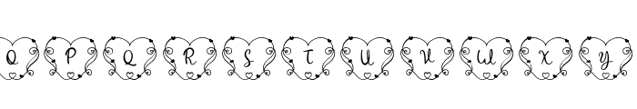 Curly Valentine Monogram Font LOWERCASE