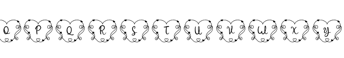 CurlyValentineMonogram Font LOWERCASE