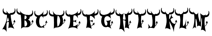 Cursed Gothic Devil Font UPPERCASE