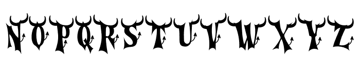 Cursed Gothic Devil Font UPPERCASE