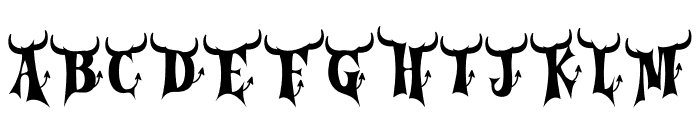 Cursed Gothic Devil Font LOWERCASE