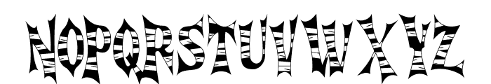 Cursed Gothic Mummy Font UPPERCASE