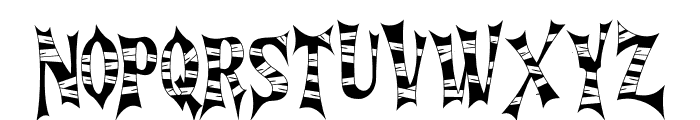 Cursed Gothic Mummy Font LOWERCASE