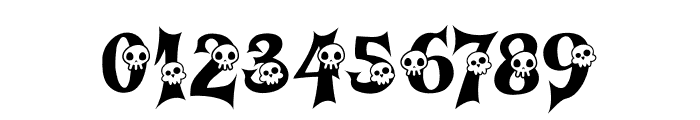 Cursed Gothic Skull Font OTHER CHARS
