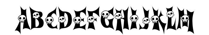Cursed Gothic Skull Font UPPERCASE