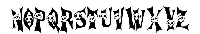 Cursed Gothic Skull Font UPPERCASE