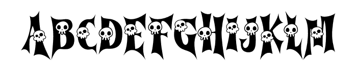 Cursed Gothic Skull Font LOWERCASE