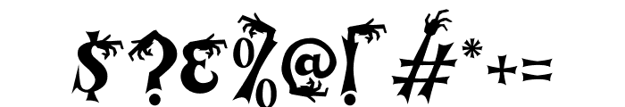 Cursed Gothic Zombie Font OTHER CHARS