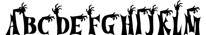 Cursed Gothic Zombie Font UPPERCASE