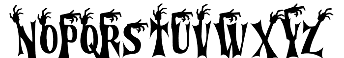 Cursed Gothic Zombie Font UPPERCASE