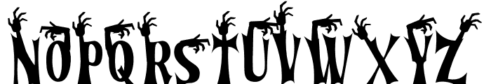 Cursed Gothic Zombie Font LOWERCASE