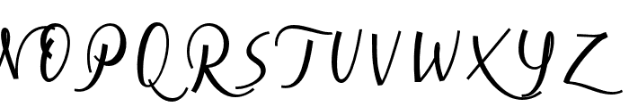 CursiveSignaScript-SmBdObl Font UPPERCASE