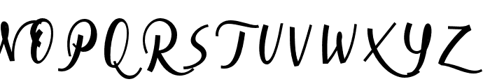 CursiveSignaScript-XBdObl Font UPPERCASE