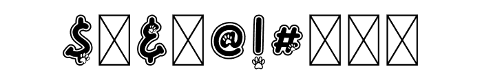 Cute Animal Paw Font OTHER CHARS