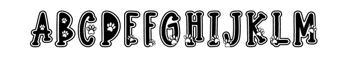 Cute Animal Paw Font UPPERCASE