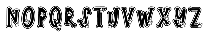Cute Animal Paw Font UPPERCASE