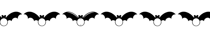 Cute Bat Halloween Font OTHER CHARS