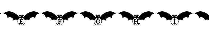 Cute Bat Halloween Font UPPERCASE