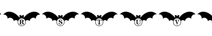 Cute Bat Halloween Font UPPERCASE