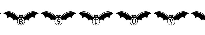 Cute Bat Halloween Font LOWERCASE