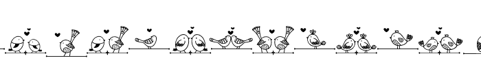 Cute Bird Font UPPERCASE