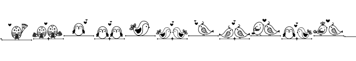 Cute Bird Font UPPERCASE