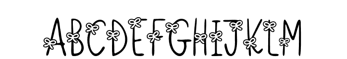 Cute Bow Font UPPERCASE