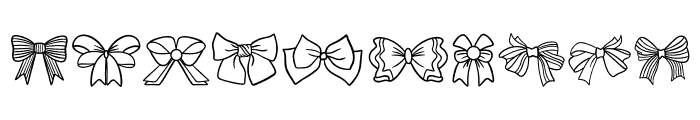 Cute Bows Font OTHER CHARS