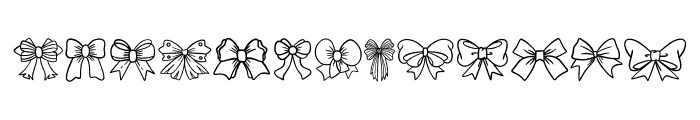 Cute Bows Font UPPERCASE