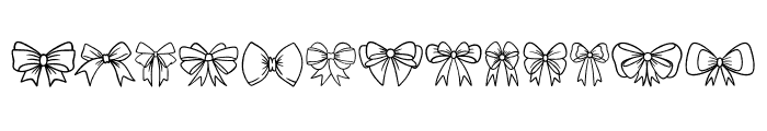 Cute Bows Font LOWERCASE