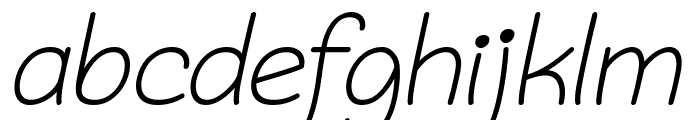 Cute Bridget Italic Font LOWERCASE