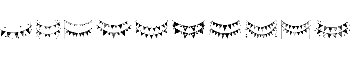Cute Bunting Banners Regular Font OTHER CHARS