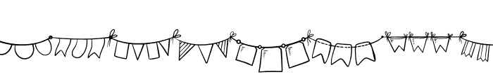 Cute Bunting Font UPPERCASE