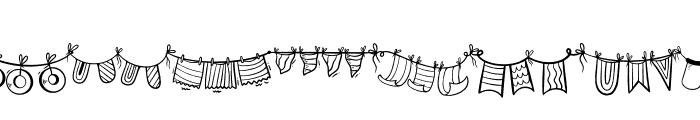 Cute Bunting Font UPPERCASE