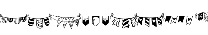 Cute Bunting Font LOWERCASE