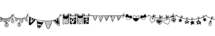 Cute Bunting Font LOWERCASE