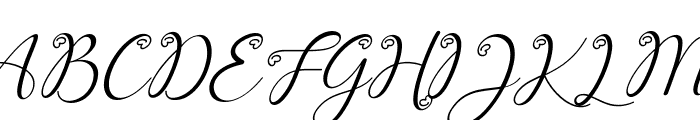 Cute Butterfly Italic Font UPPERCASE