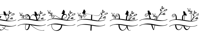 Cute Butterfly Monogram Font LOWERCASE