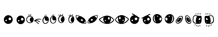 Cute Cartoon Eyes Font OTHER CHARS