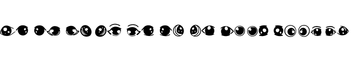 Cute Cartoon Eyes Font LOWERCASE