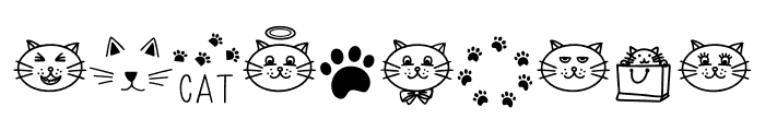 Cute Cat Doodle Font OTHER CHARS