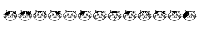 Cute Cat Doodle Font UPPERCASE