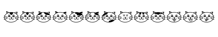 Cute Cat Doodle Font UPPERCASE